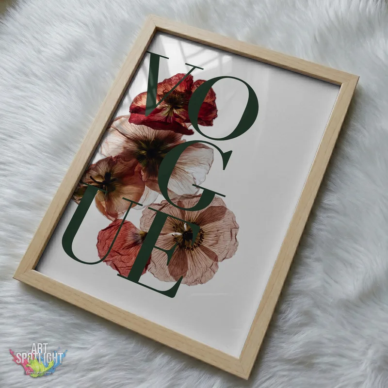 VOGUE FLORAL TYPOGRAPHY