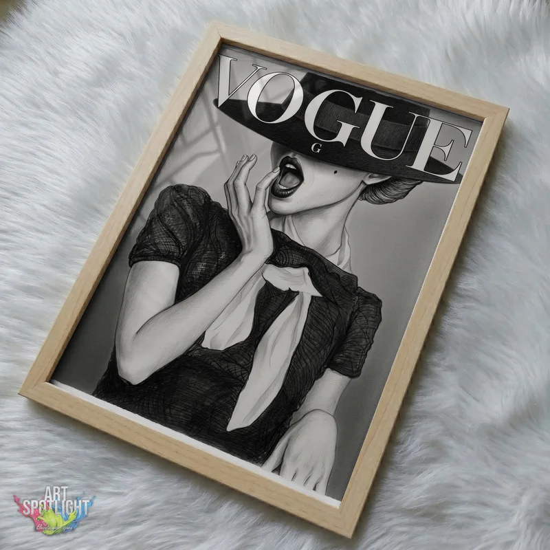 VOGUE BLACK HAT FASHION