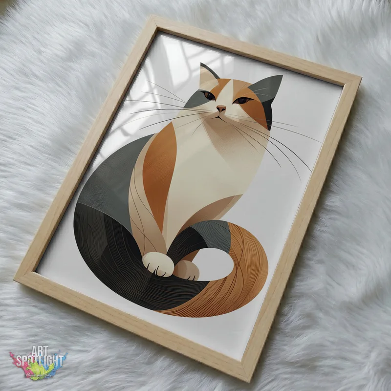 GEOMETRIC CALICO CAT