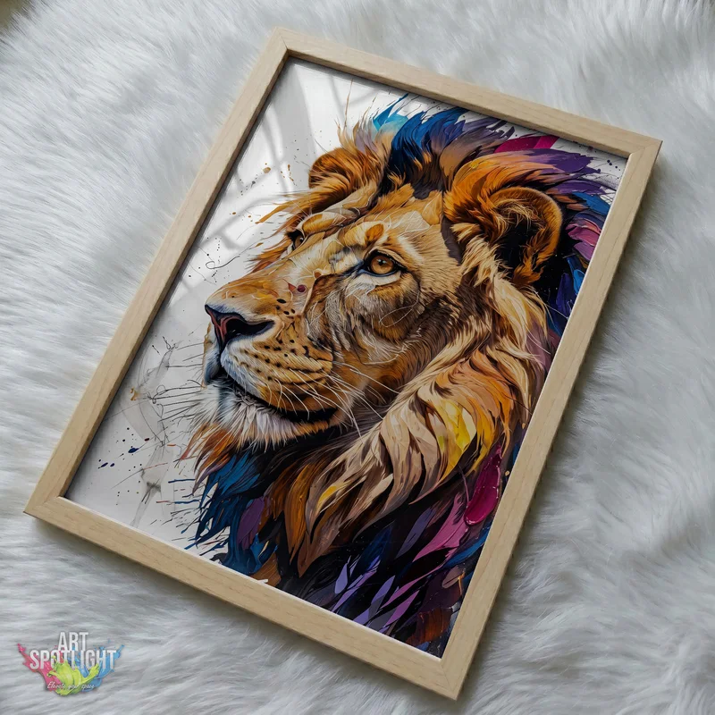 LION WITH COLORFUL MANE