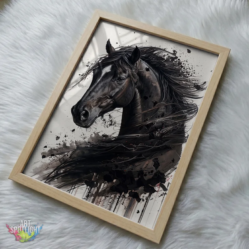 BLACK HORSE IN INK