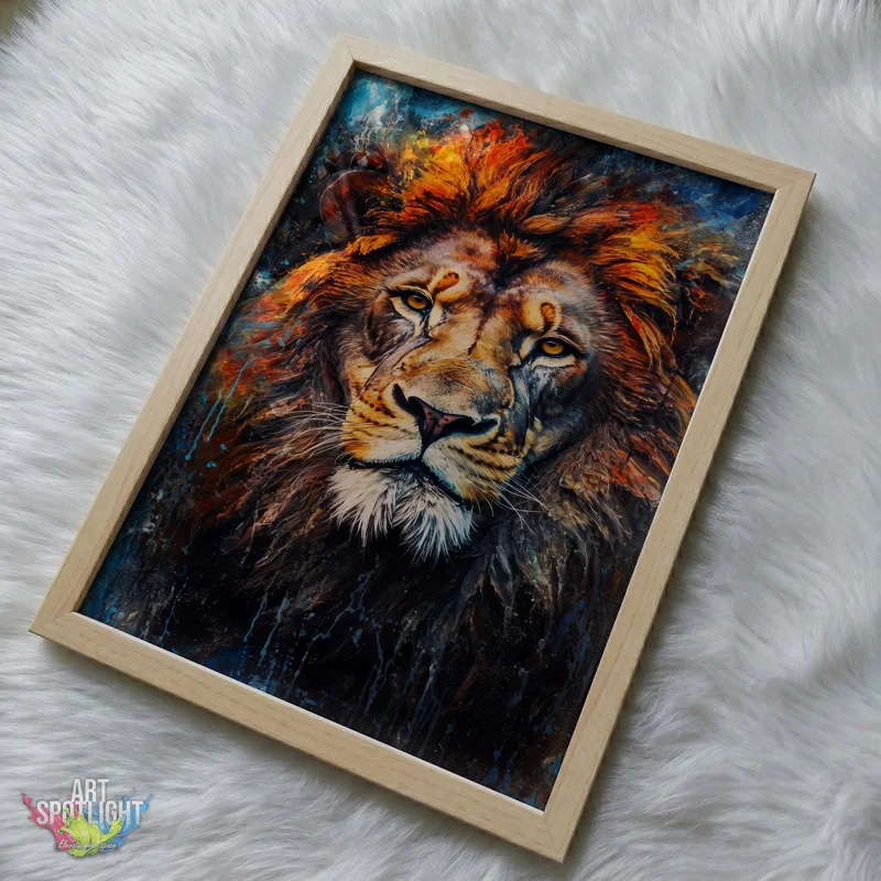 FIERY LION PORTRAIT