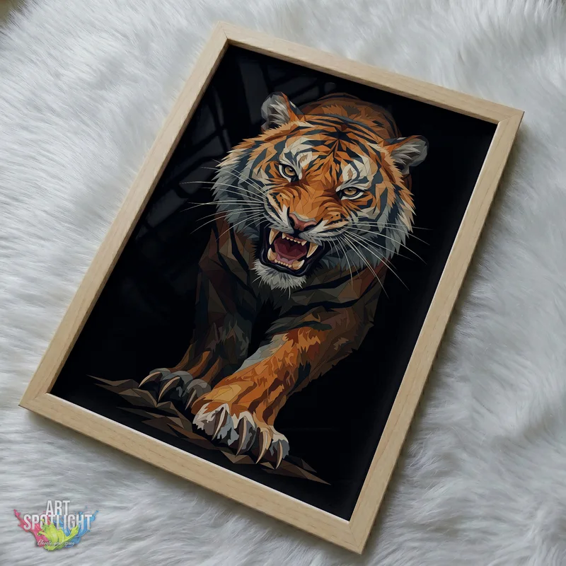 PROWLING GEOMETRIC TIGER