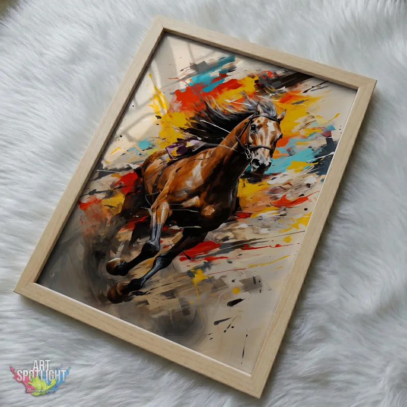 GALLOPING HORSE IN COLOR
