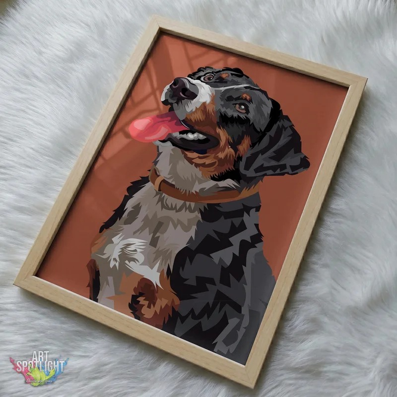 TRICOLOR DOG PORTRAIT