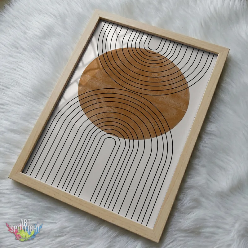 OCHRE CIRCLE AND BLACK ARCHES