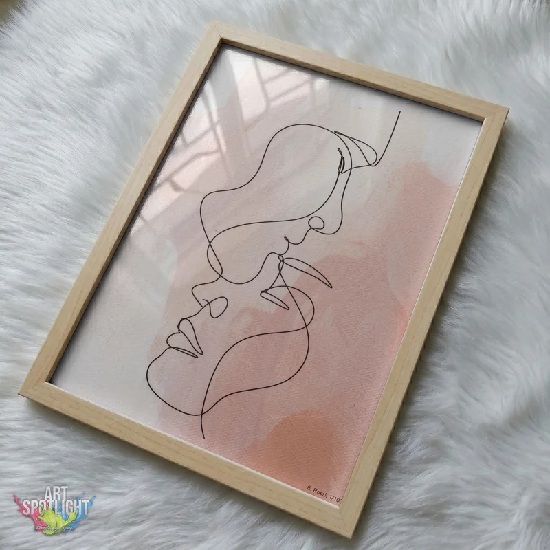 ABSTRACT FACES IN BLUSH