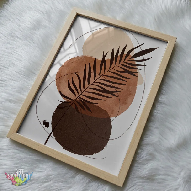 BOTANICAL SILHOUETTE IN EARTH TONES