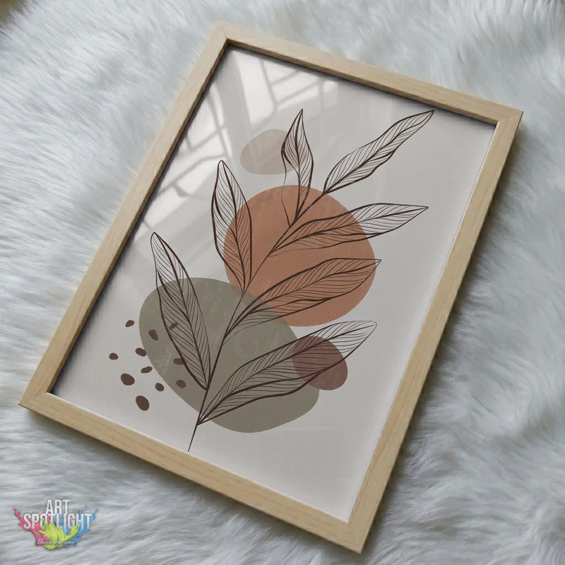 BOTANICAL LEAVES IN EARTH TONES