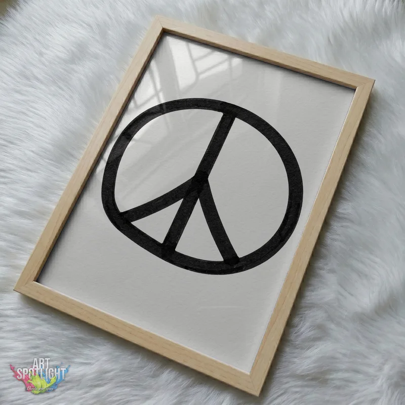 BLACK PEACE SYMBOL