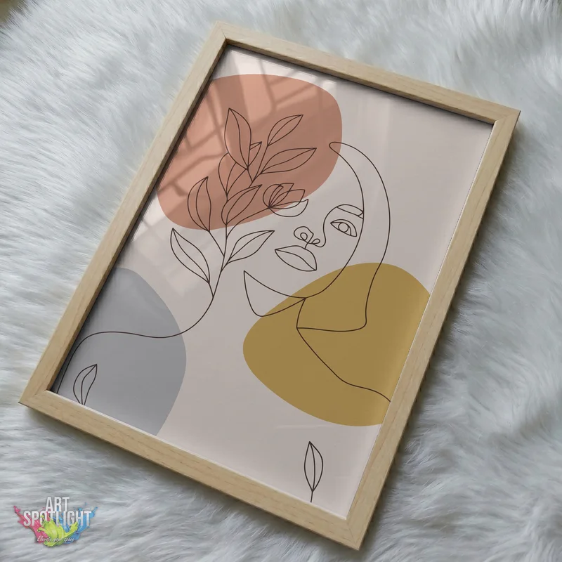 WOMAN WITH BOTANICAL LEAVES
