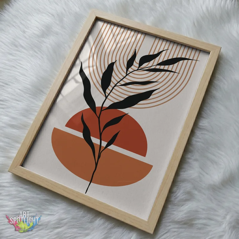 BOTANICAL SILHOUETTE WITH TERRACOTTA SHAPES