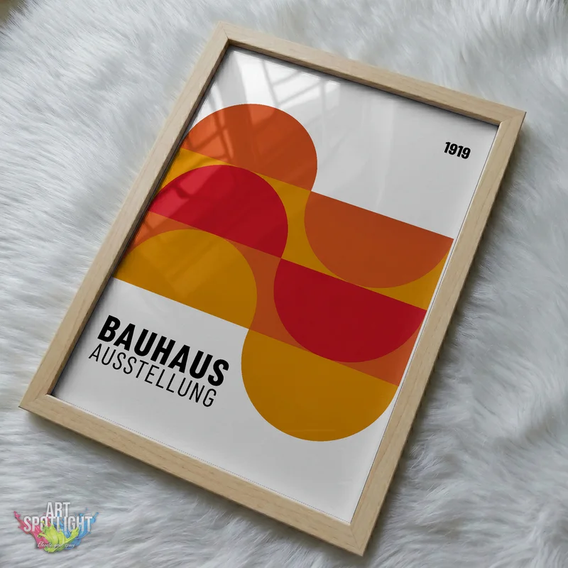 BAUHAUS WARM GEOMETRIC SEMICIRCLES