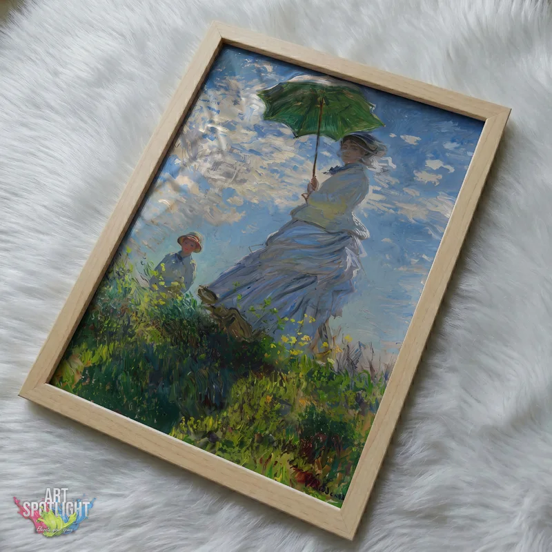 WOMAN BENEATH A GREEN PARASOL