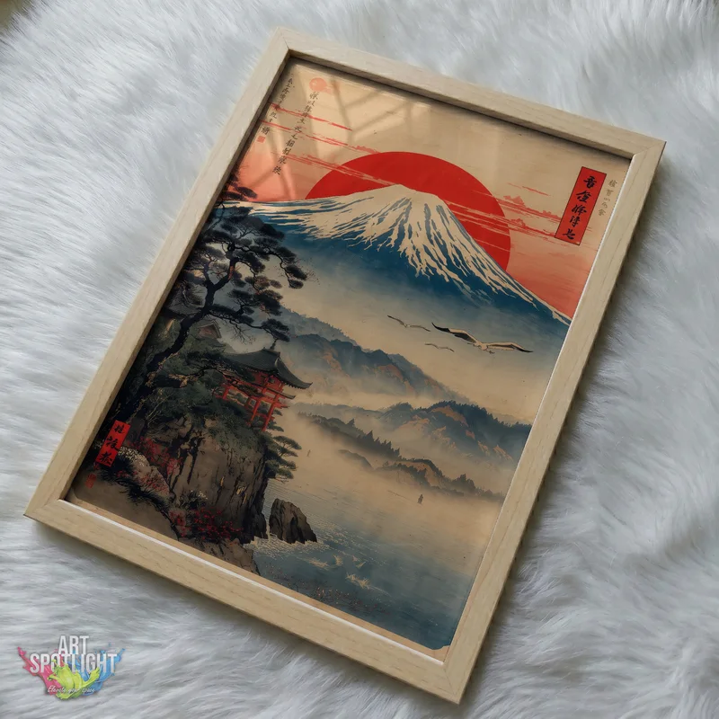 MOUNTAIN BENEATH A CRIMSON SUN