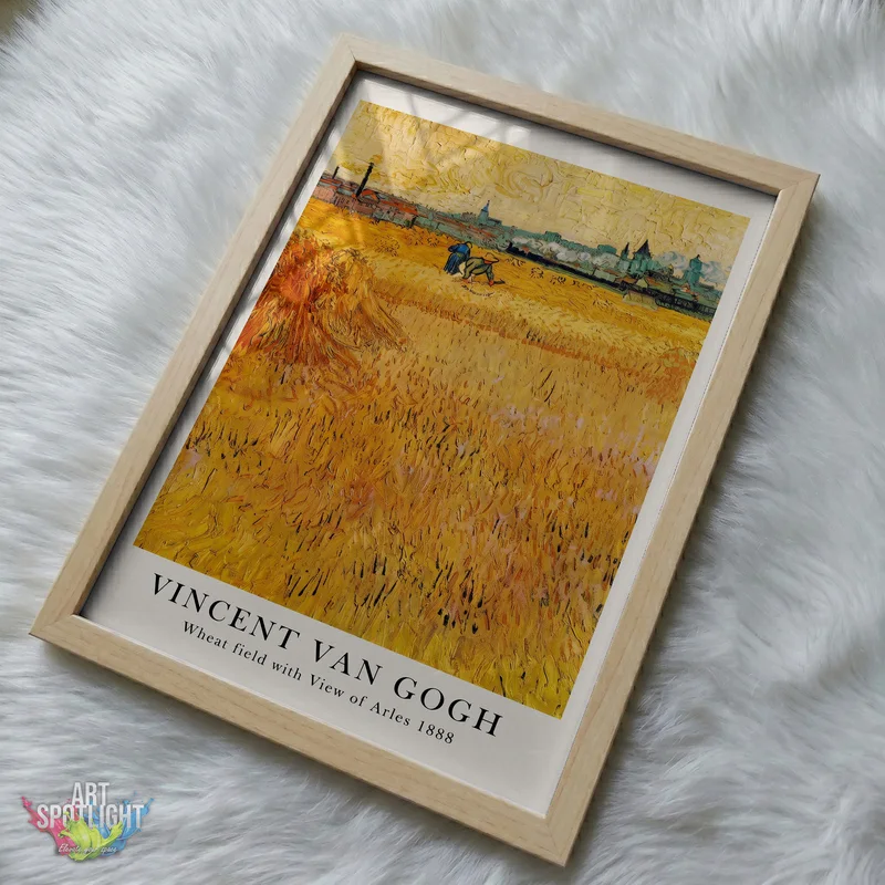 WHEAT FIELD WITH VIEW OF ARLES — VINCENT VAN GOGH