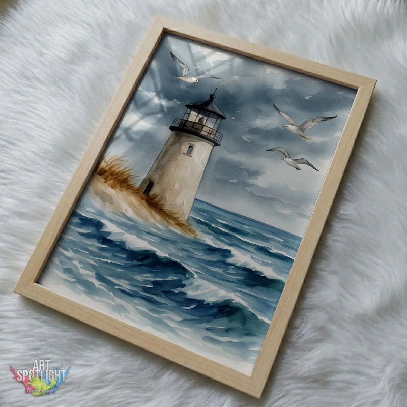 LIGHTHOUSE BENEATH RESTLESS SKIES