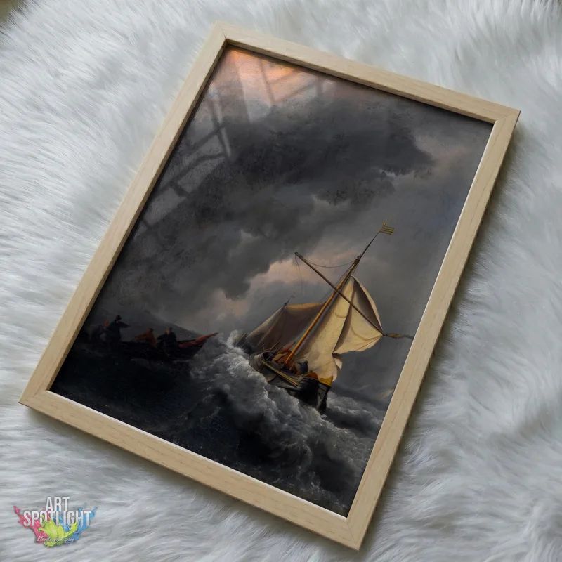 GOLDEN SAILS BENEATH STORM CLOUDS