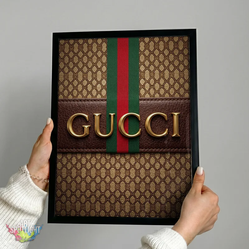 GUCCI GOLD LOGO AND STRIPES