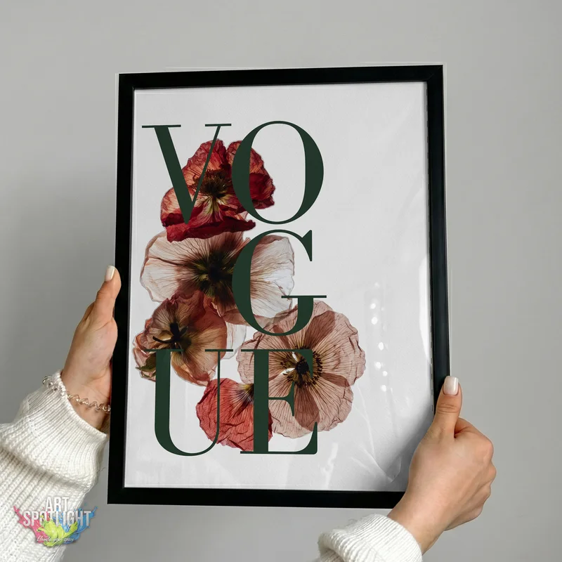 VOGUE FLORAL TYPOGRAPHY