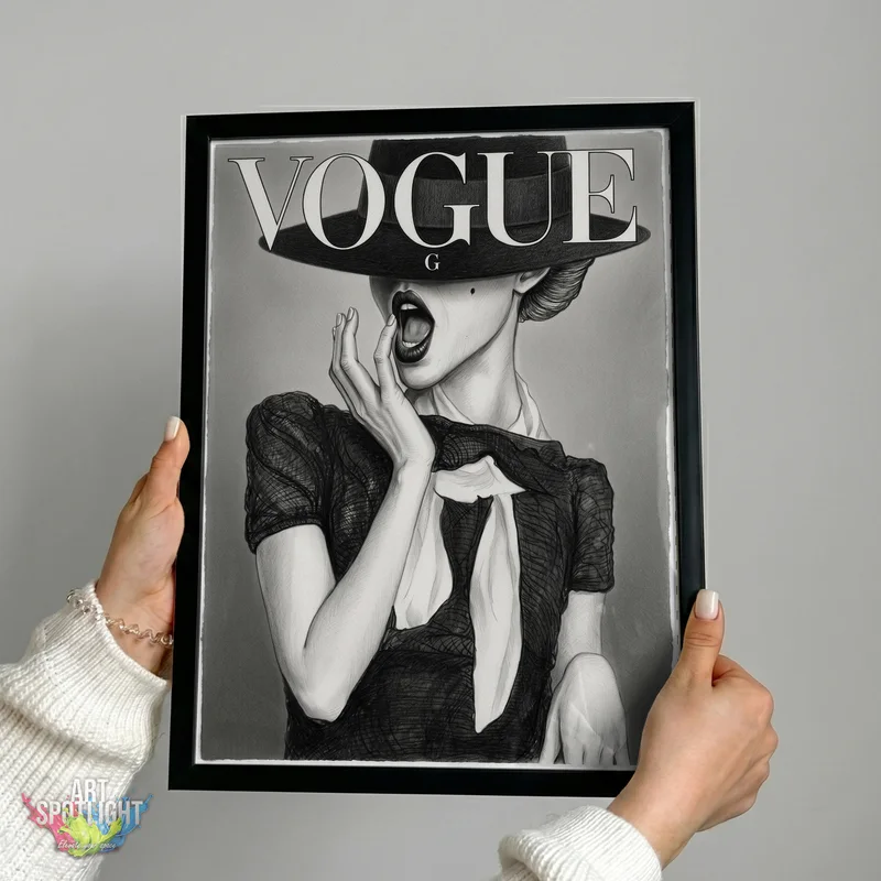VOGUE BLACK HAT FASHION