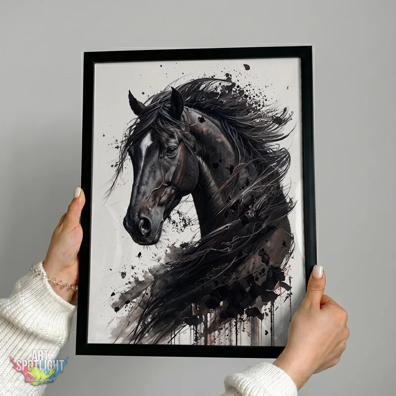 BLACK HORSE IN INK