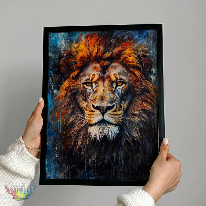FIERY LION PORTRAIT