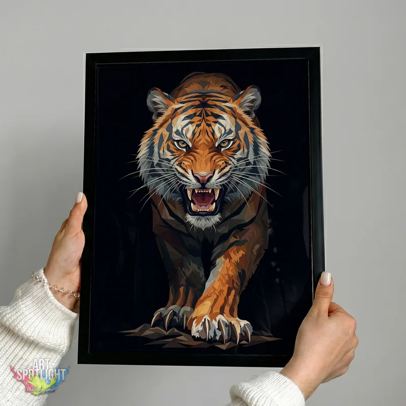 PROWLING GEOMETRIC TIGER