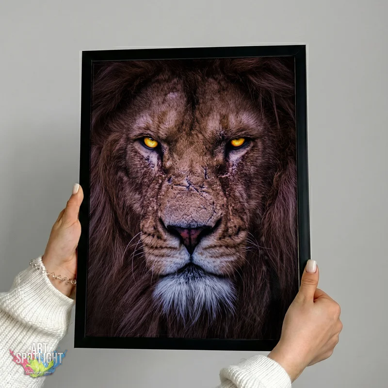 LION WITH AMBER EYES