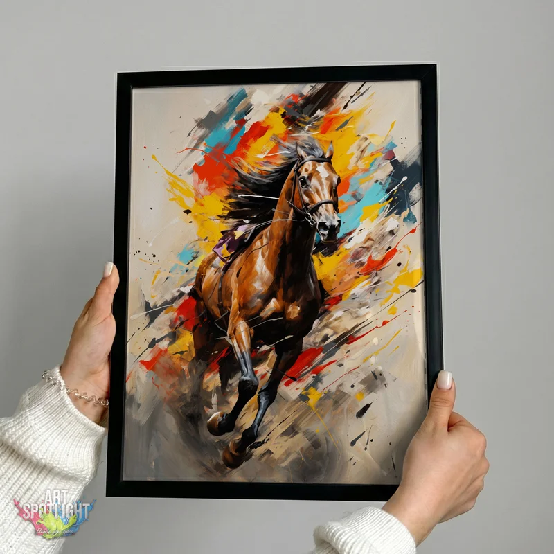 GALLOPING HORSE IN COLOR
