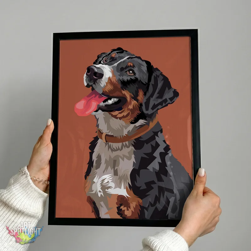 TRICOLOR DOG PORTRAIT