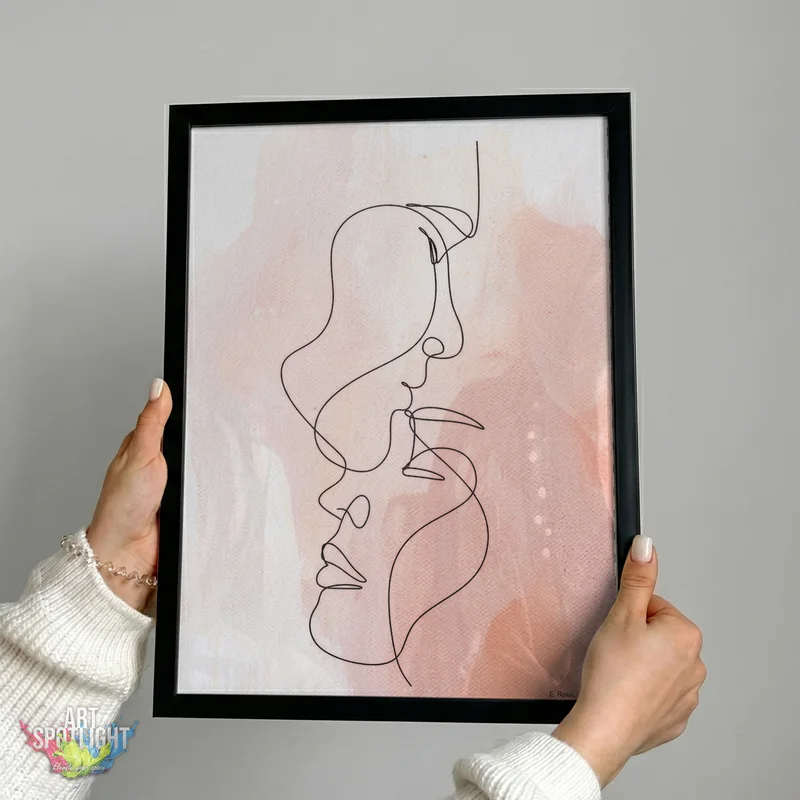 ABSTRACT FACES IN BLUSH