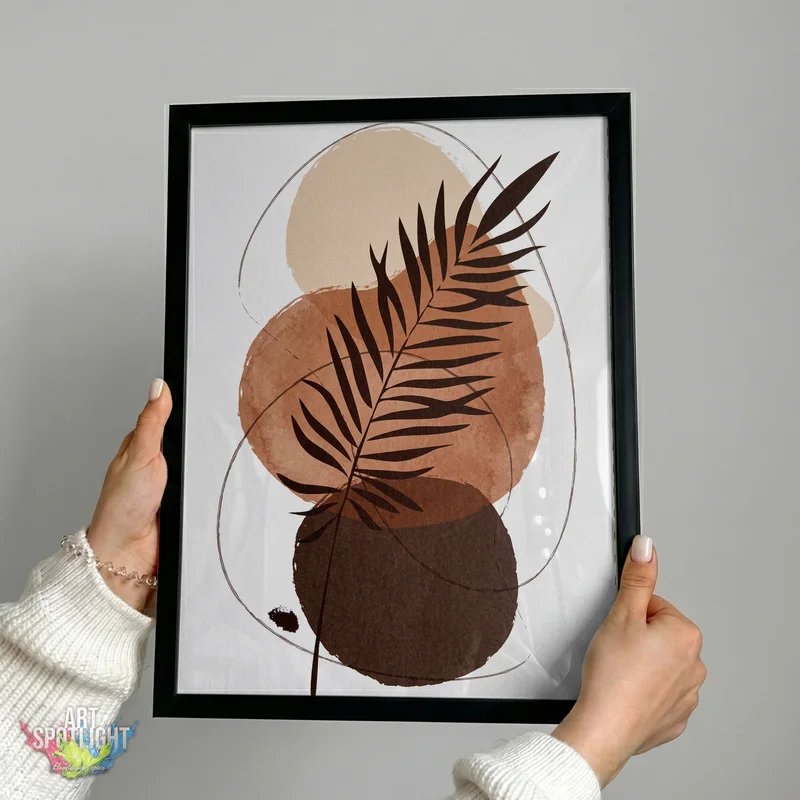 BOTANICAL SILHOUETTE IN EARTH TONES