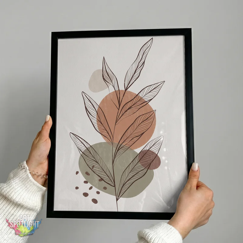 BOTANICAL LEAVES IN EARTH TONES