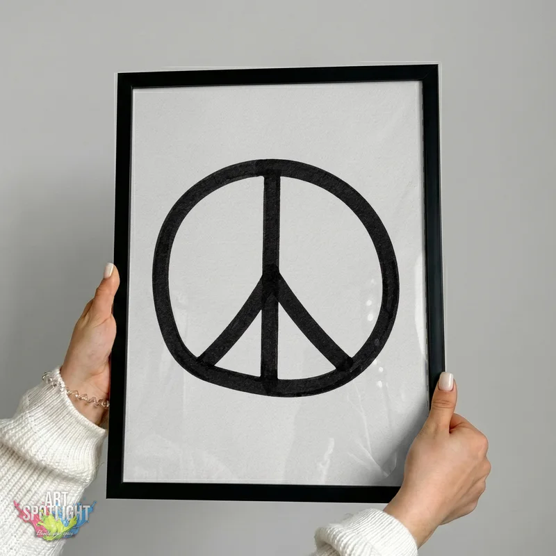 BLACK PEACE SYMBOL