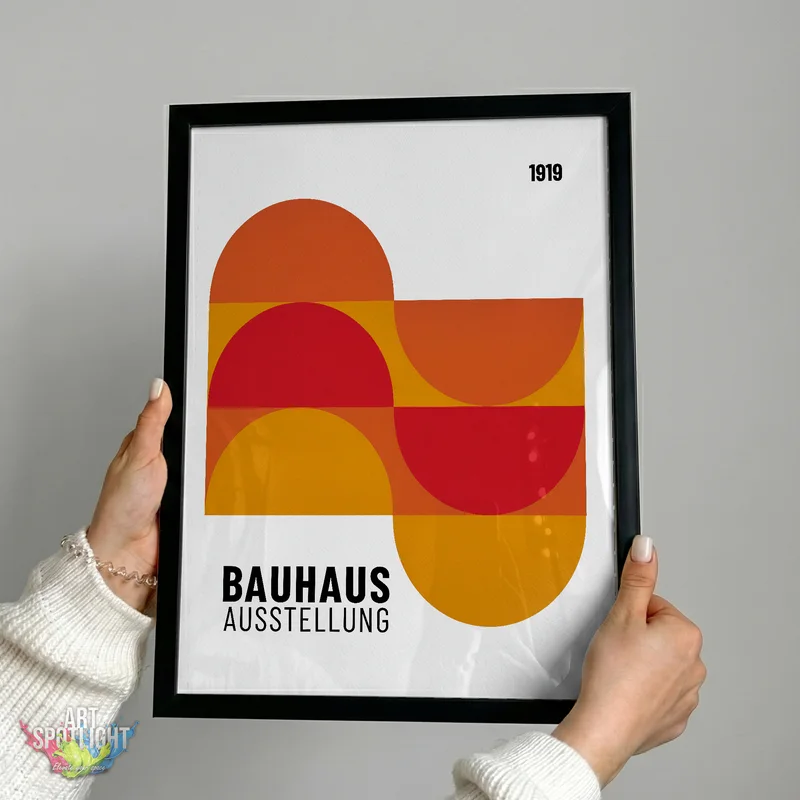 BAUHAUS WARM GEOMETRIC SEMICIRCLES