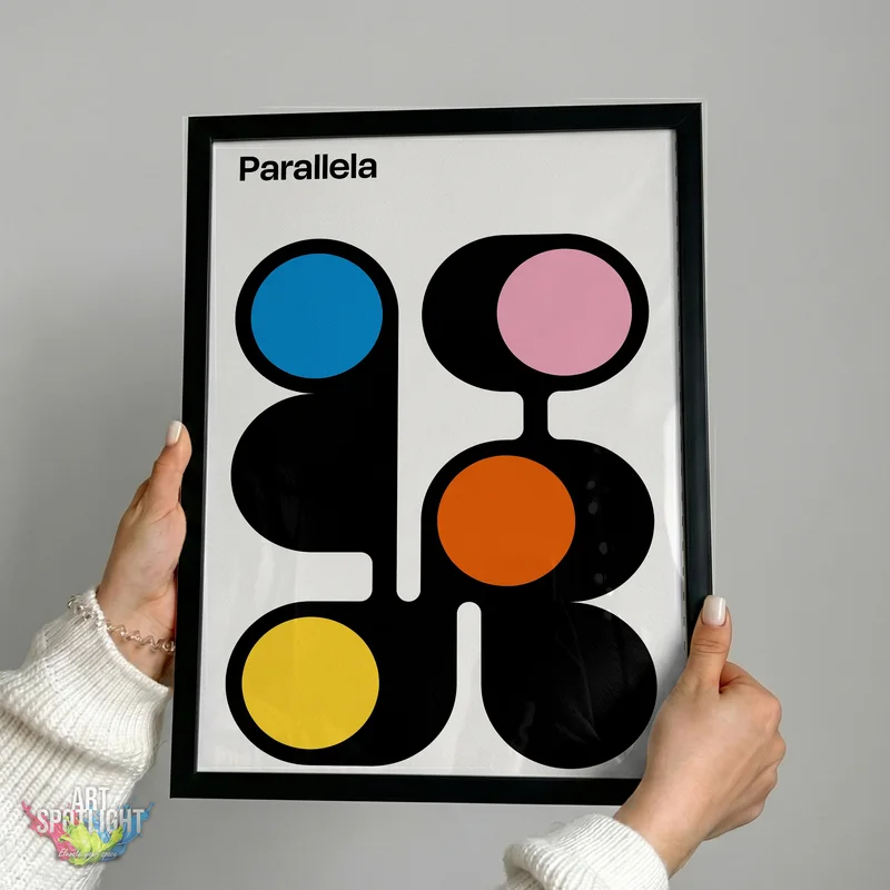 COLORFUL CIRCLES AND BLACK CURVES