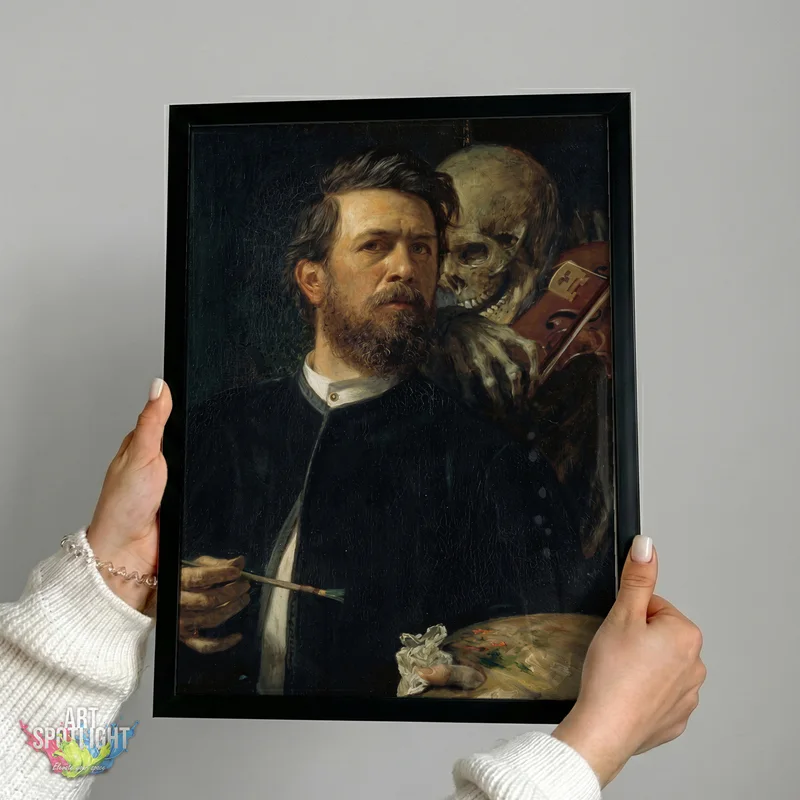 SELF-PORTRAIT WITH DEATH PLAYING THE FIDDLE — ARNOLD BÖCKLIN