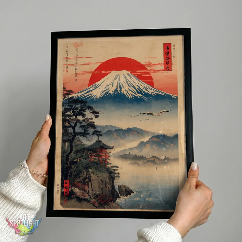 MOUNTAIN BENEATH A CRIMSON SUN