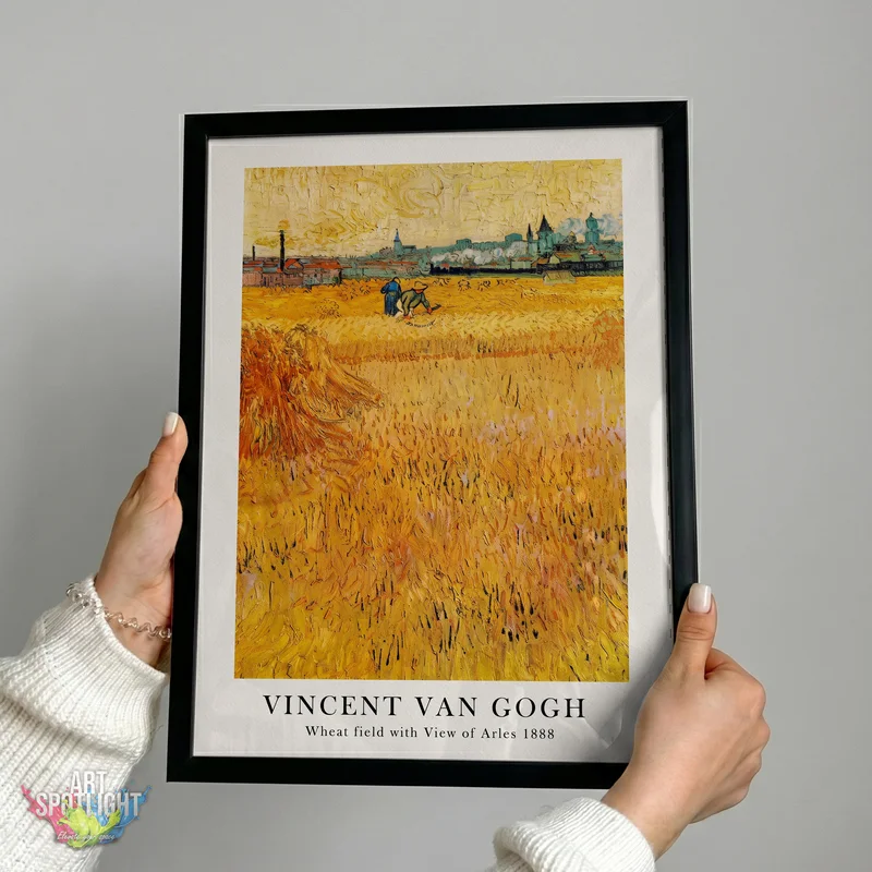 WHEAT FIELD WITH VIEW OF ARLES — VINCENT VAN GOGH