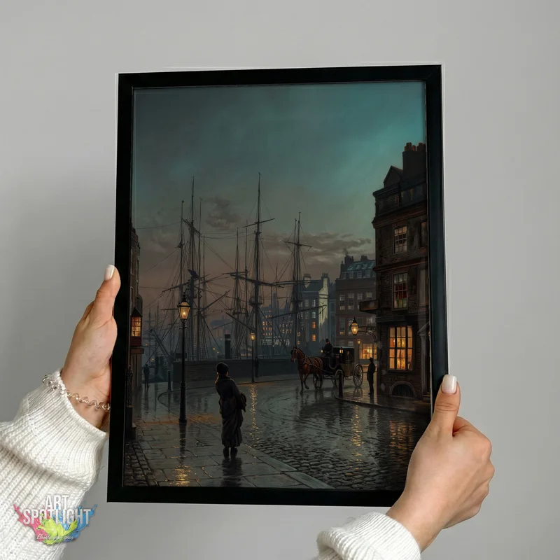 HARBOR IN GOLDEN LAMPLIGHT