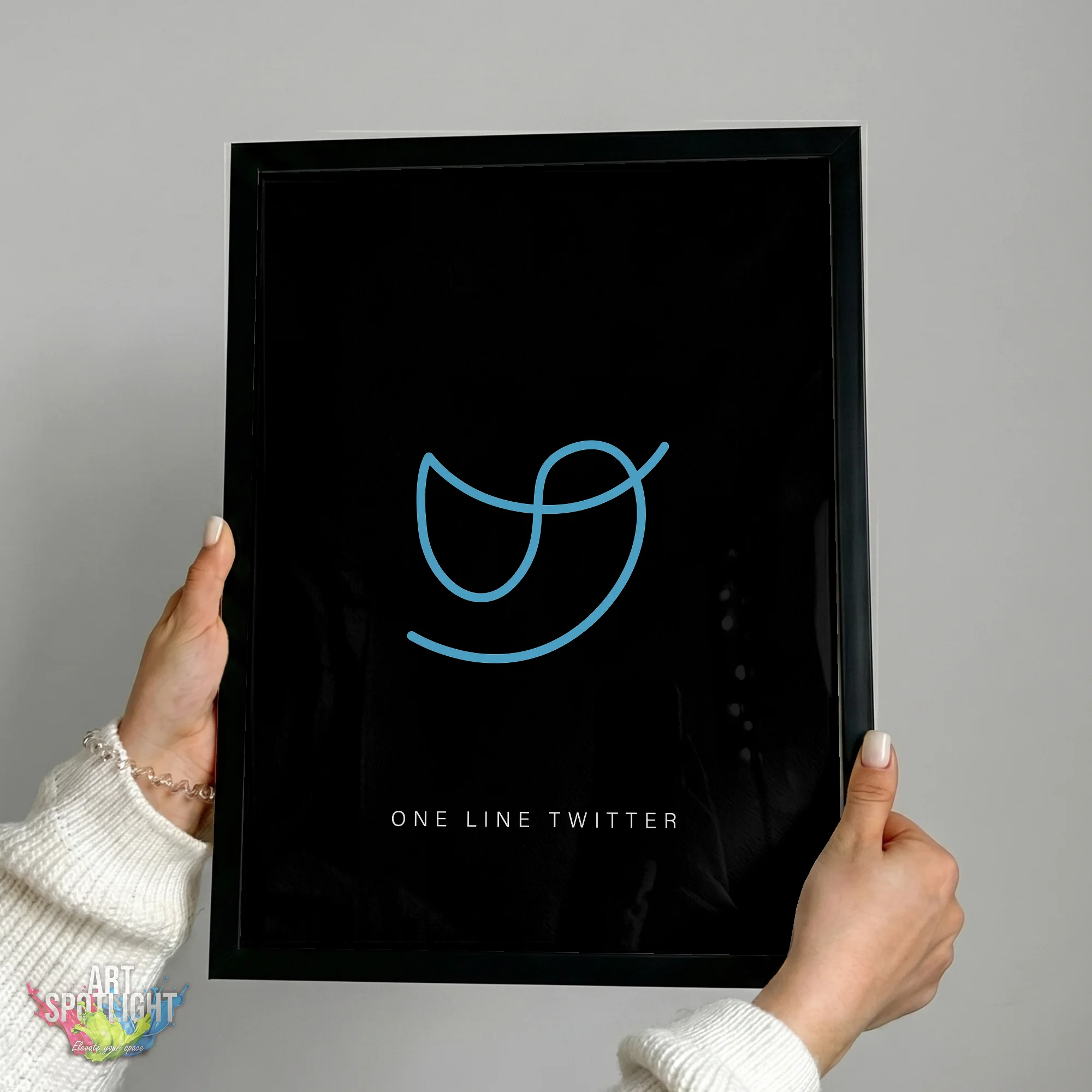 TWITTER ONE LINE LOGO