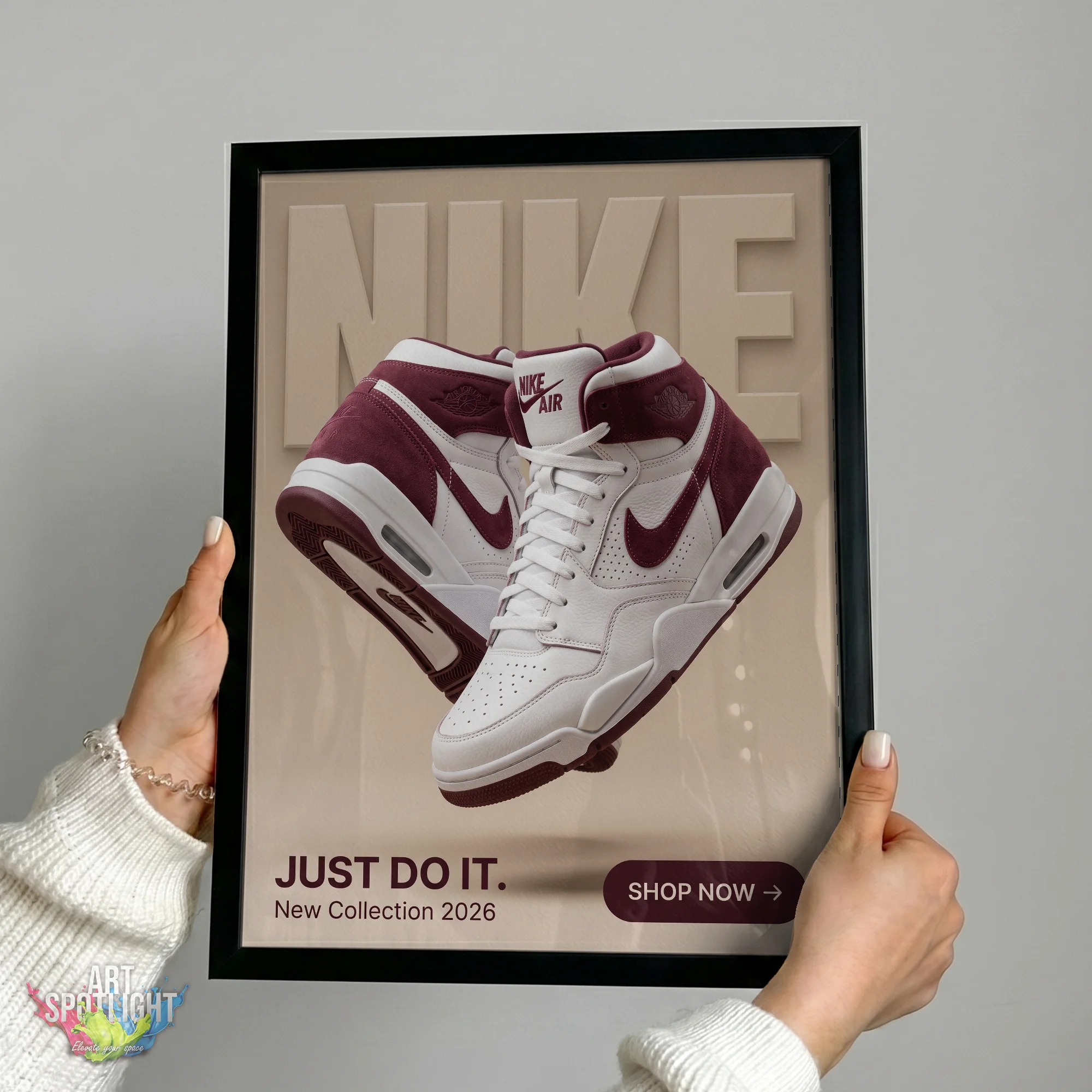 NIKE BURGUNDY HIGH TOPS