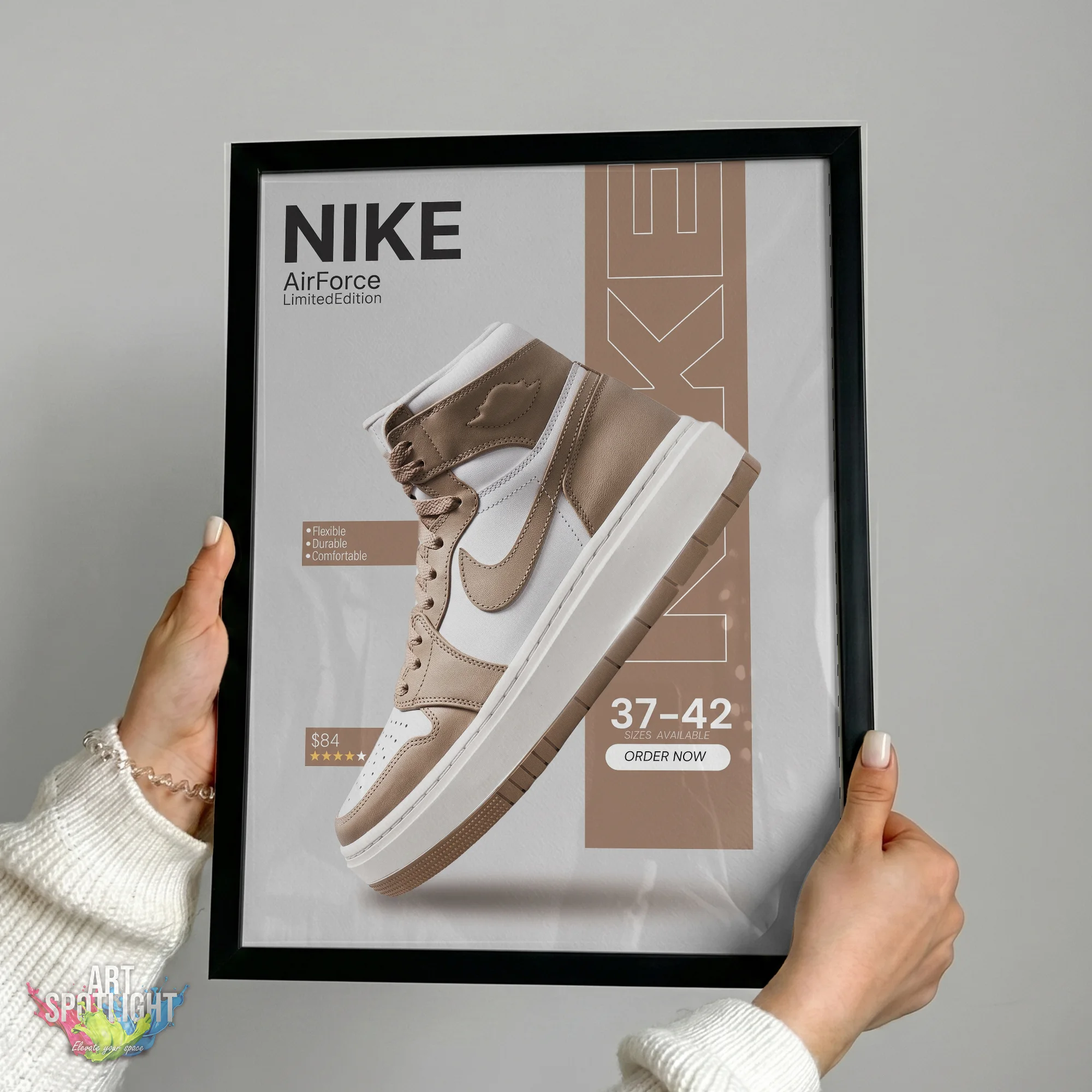 NIKE BEIGE HIGH TOP