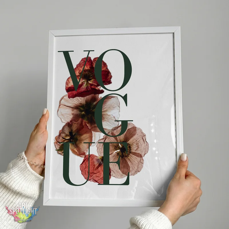VOGUE FLORAL TYPOGRAPHY