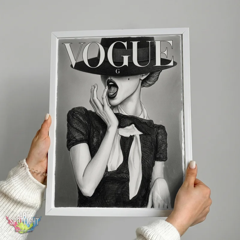 VOGUE BLACK HAT FASHION
