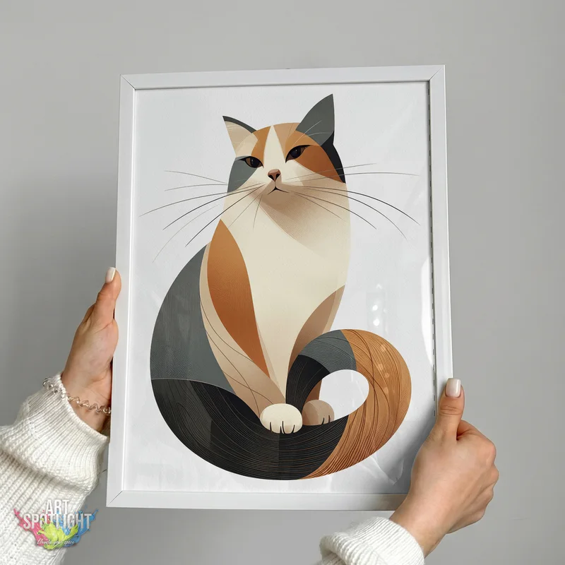 GEOMETRIC CALICO CAT