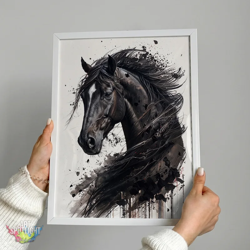 BLACK HORSE IN INK