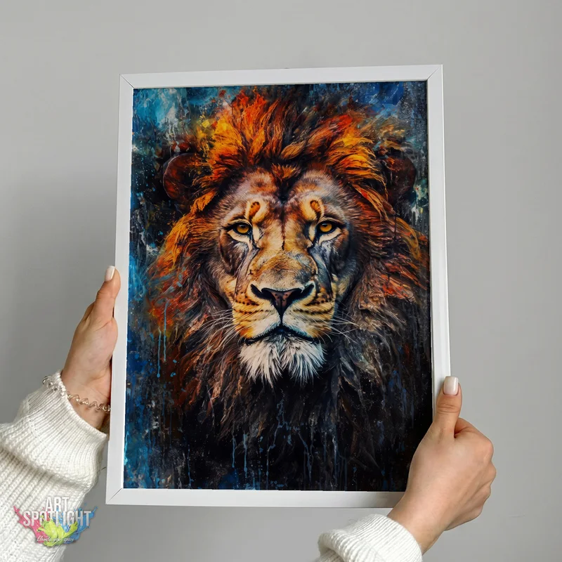 FIERY LION PORTRAIT