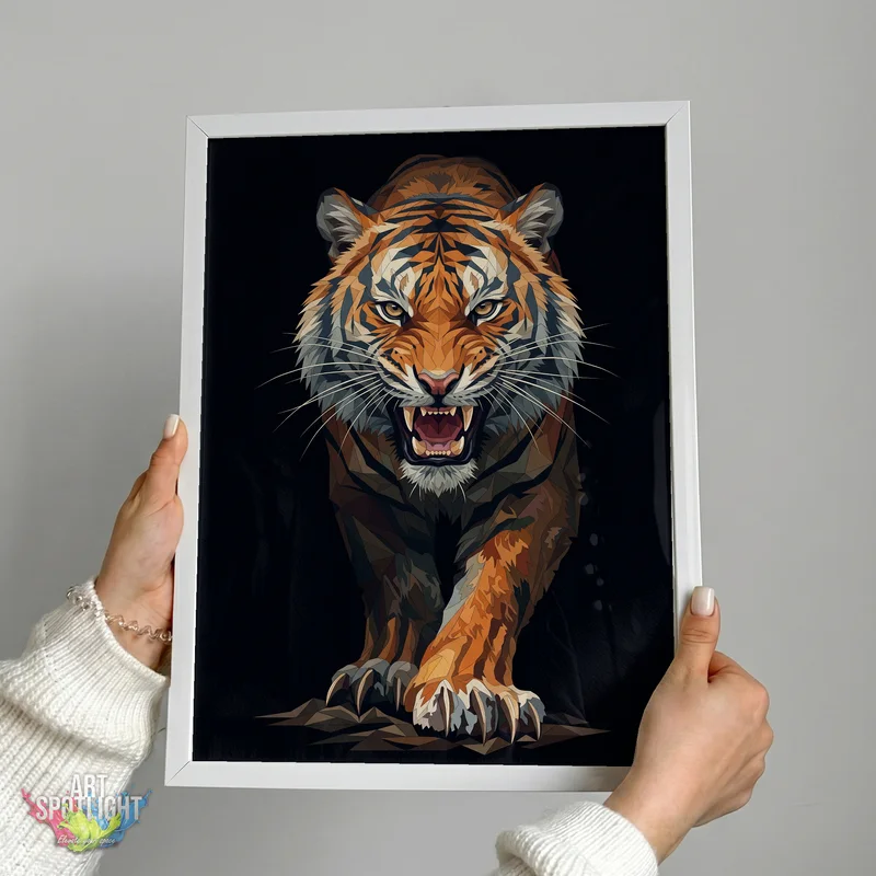 PROWLING GEOMETRIC TIGER